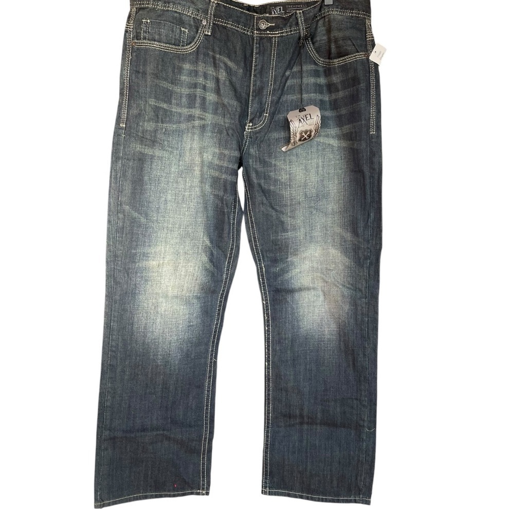 NWT Men's Axel Ellington Relaxed Straight Jeans size 38 x 32